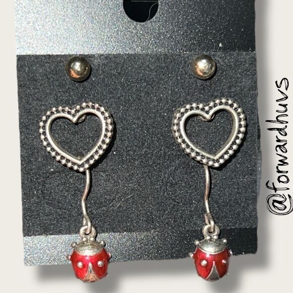 Earring Set of 3 Various Pair - (1) Avon Ladybug - 2 Unbranded - Picture 4 of 8